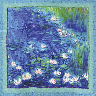 Petrusse Carré de Soie - NYMPHEAS de Claude Monet | FOULARD 100% soie