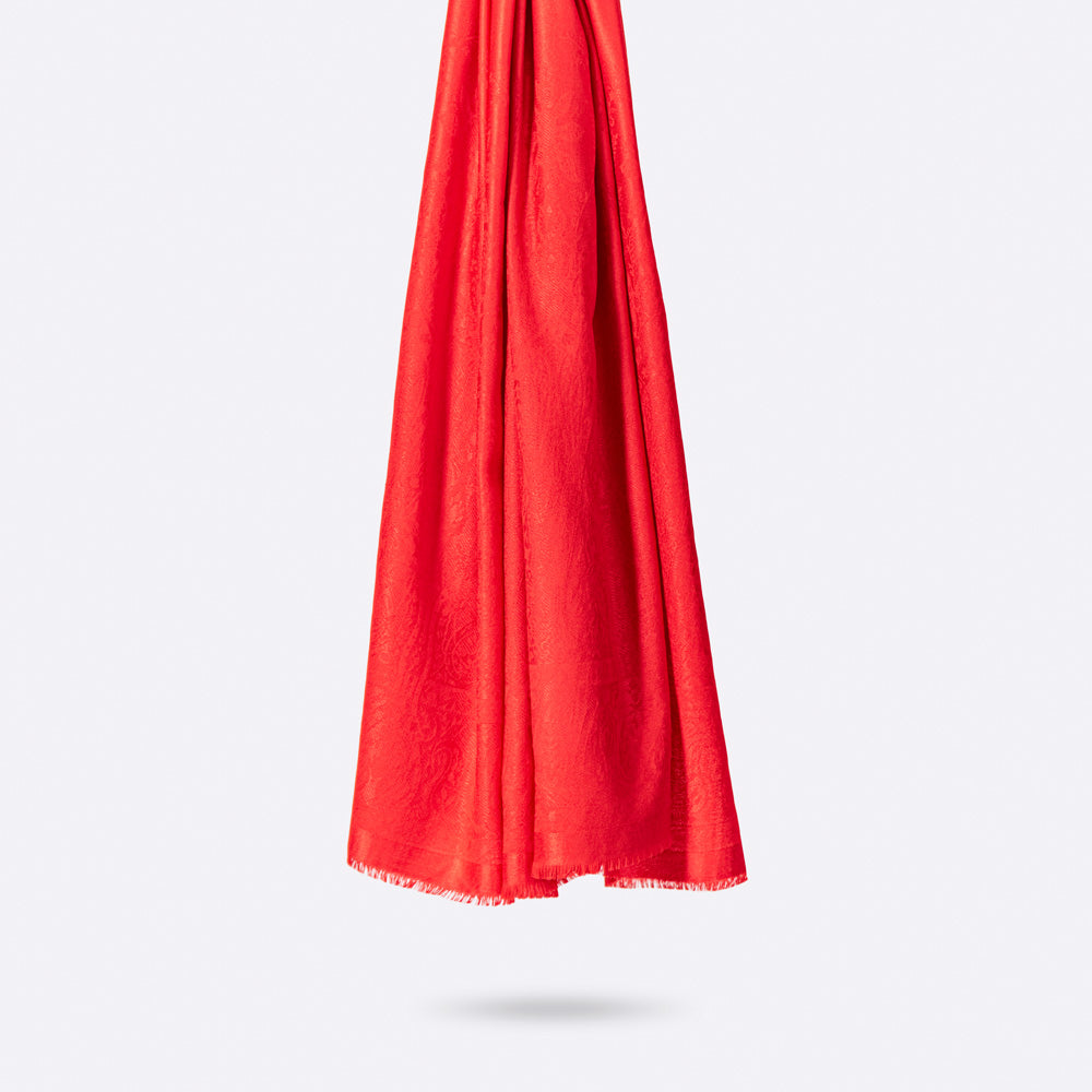 Écharpe En Laine Et Soie Petrusse Palma Coquelicot | L’Essential
