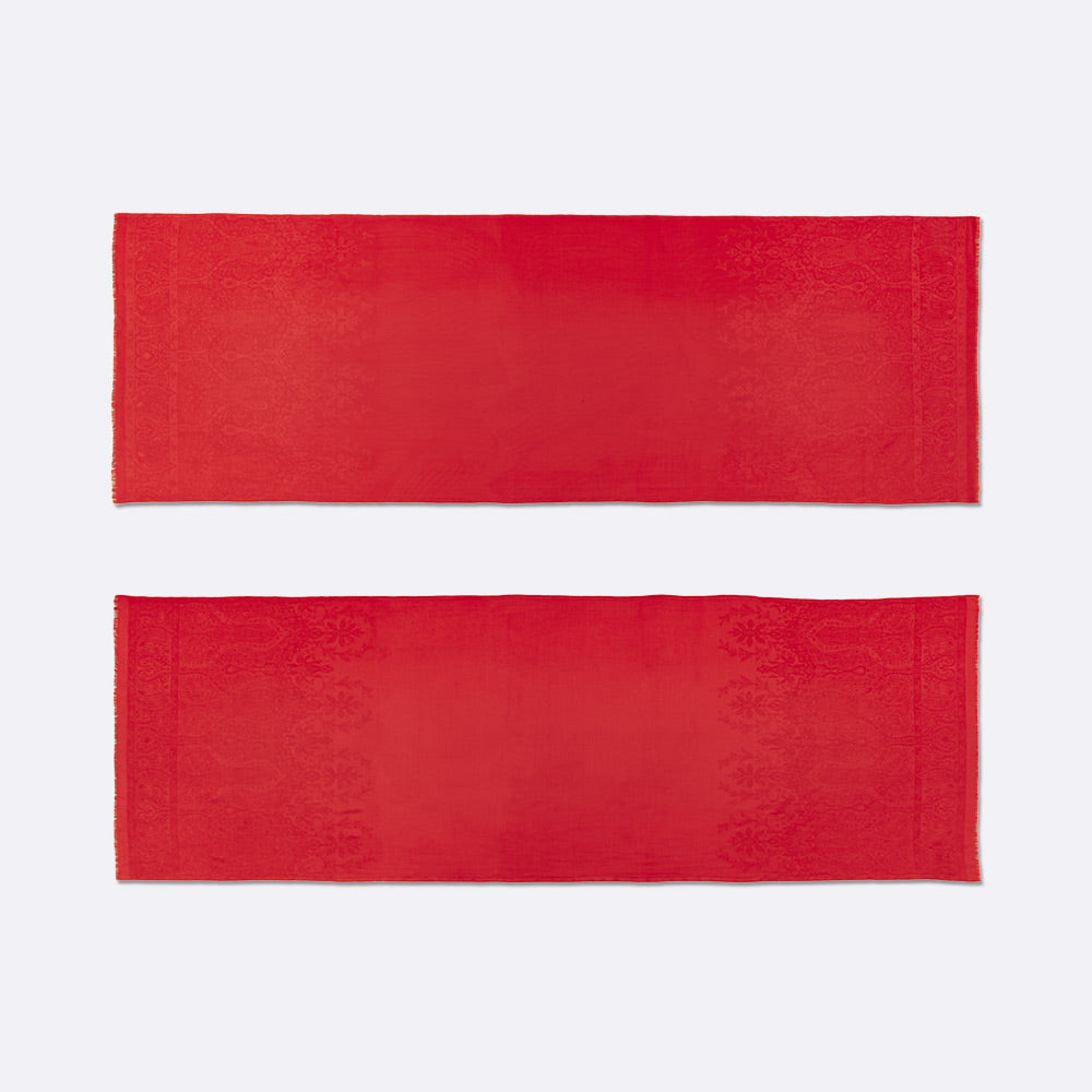 Écharpe En Laine Et Soie Petrusse Palma Coquelicot | L’Essential