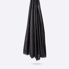 Écharpe En Laine Et Soie Petrusse Palma Noir | Etole Intemporelle