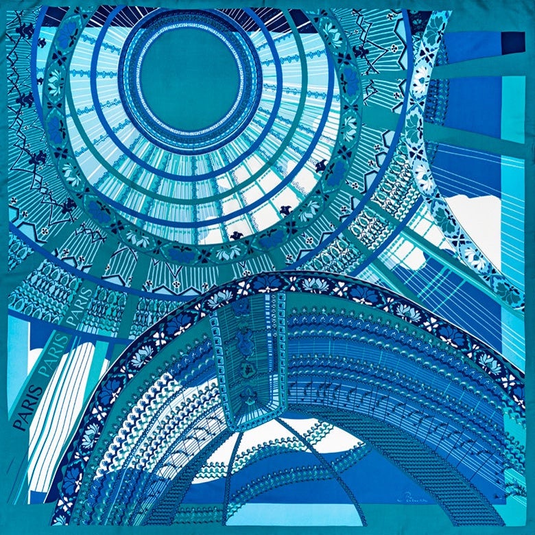 Carré En Soie 105 Petrusse Paris Emeraude | Foulard Made In France