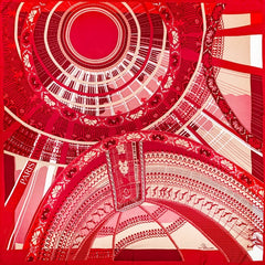 Carré En Soie 105 Petrusse Paris  Rouge | Foulard Made In France