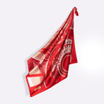 Carré En Soie 105 Petrusse Paris  Rouge | Foulard Made In France