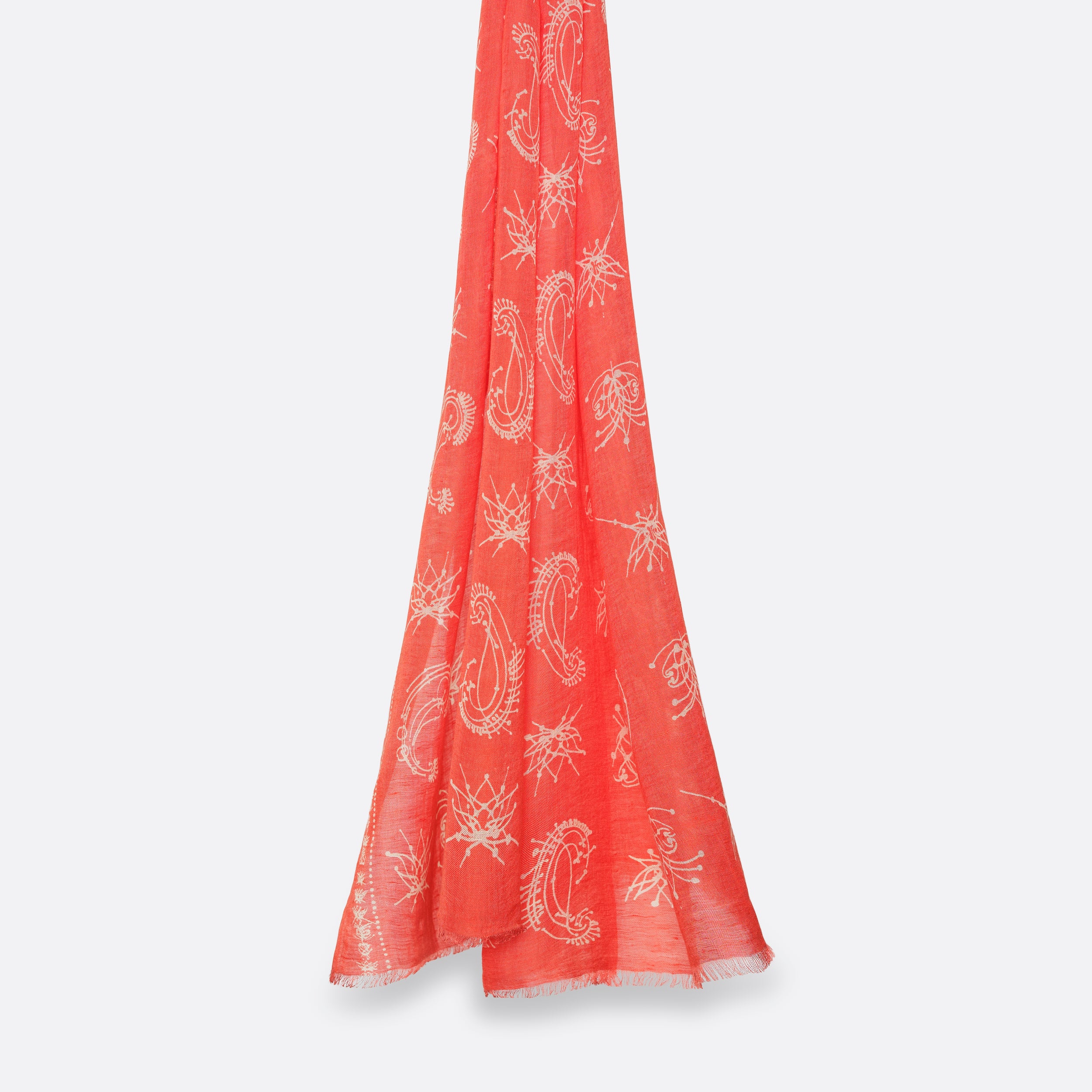 Écharpe En Lin Petrusse Anatole Orange Pour Femme Et Homme