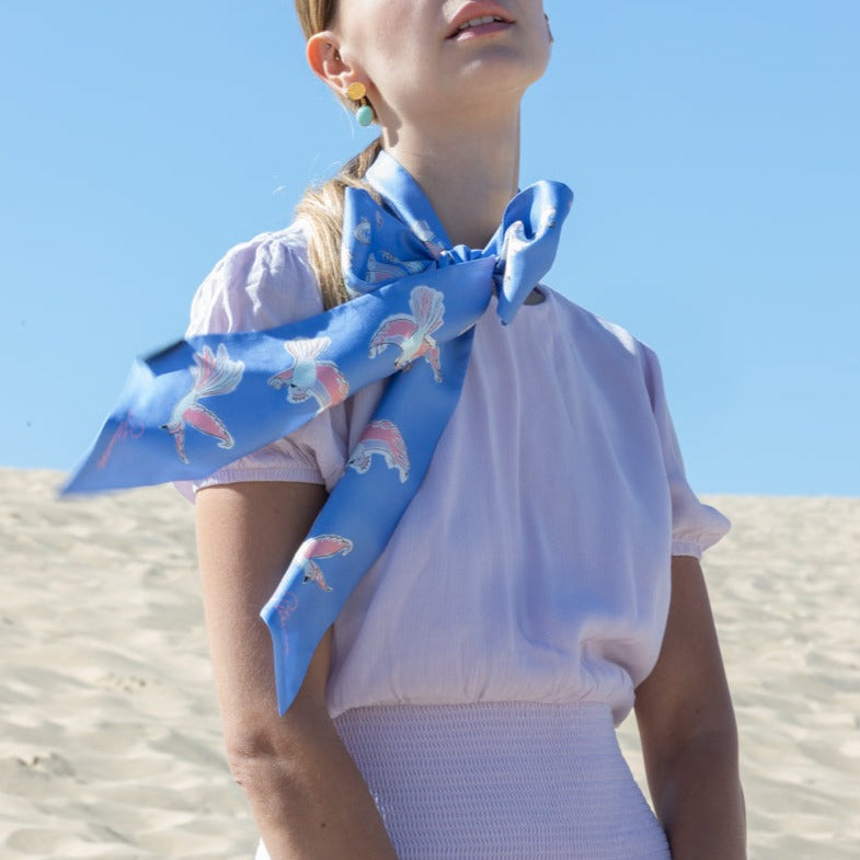 Foulard Femme Petrusse Diane Violet - Ruban En Soie