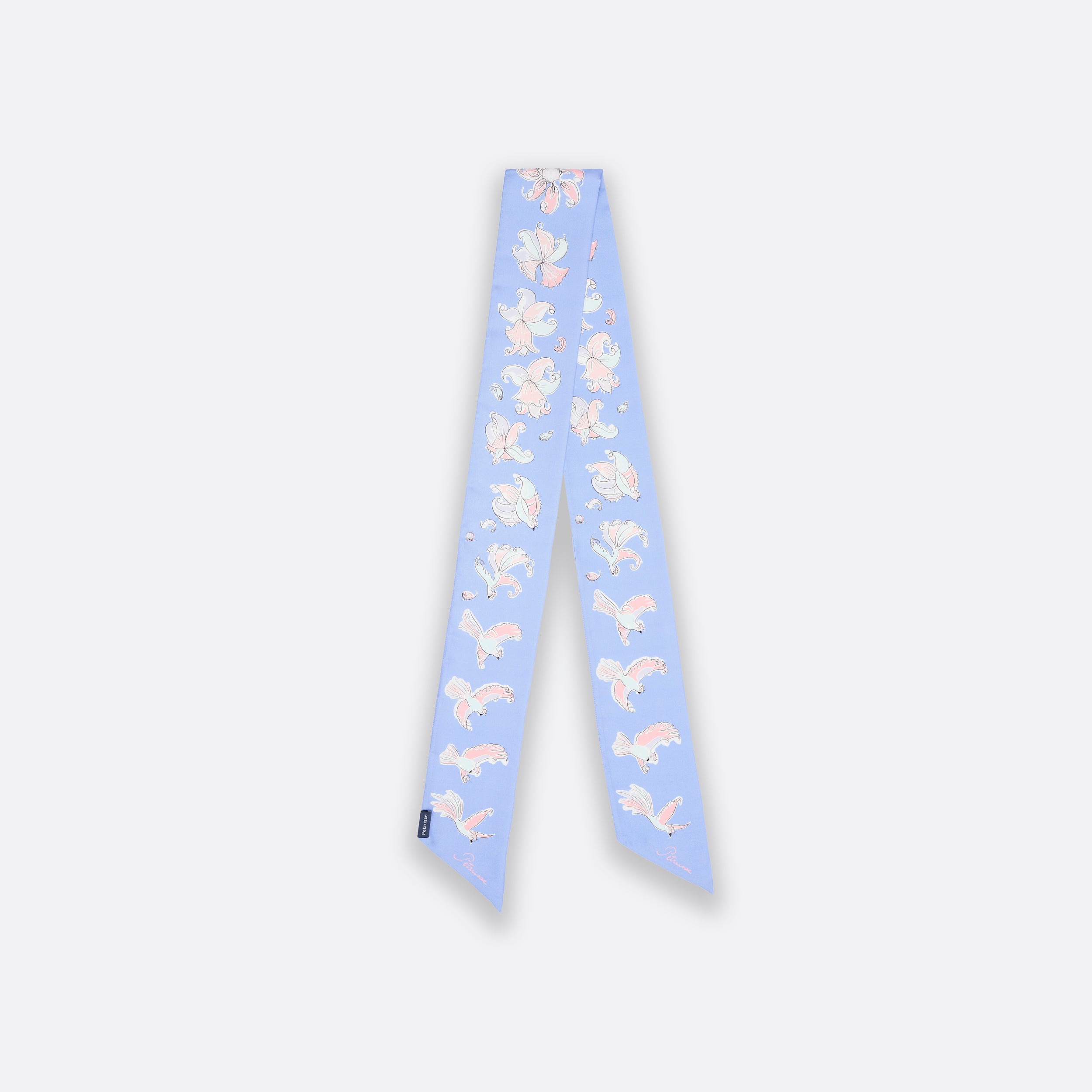 Foulard Femme Petrusse Diane Violet - Ruban En Soie
