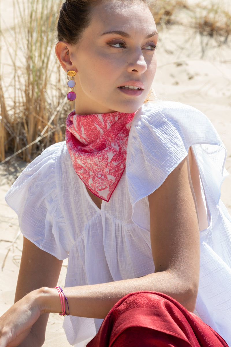 Petrusse Boucles D'Oreilles Juliette - Fuschia