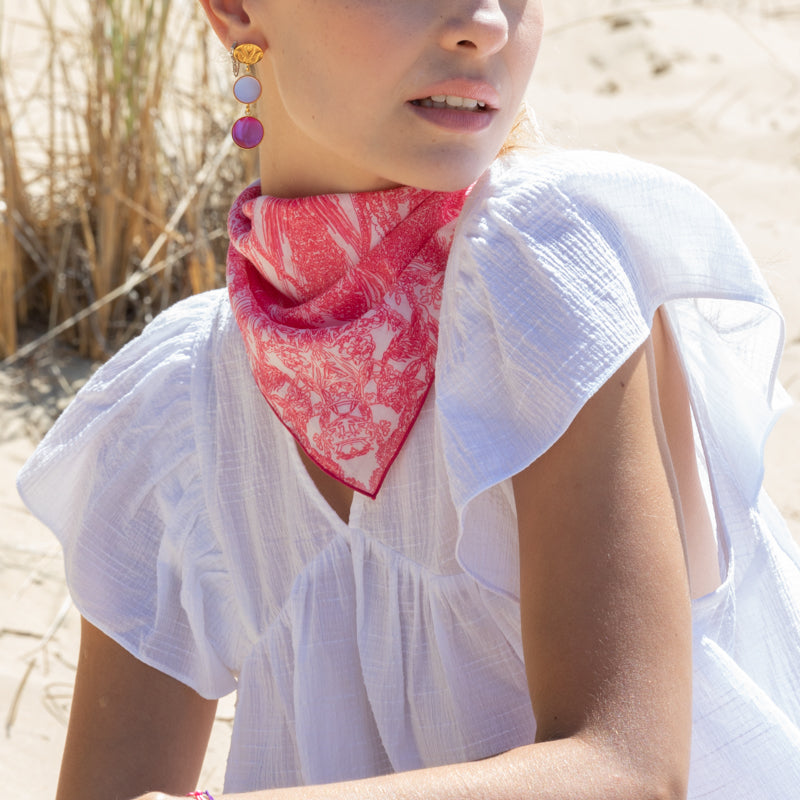 Petrusse Boucles D'Oreilles Juliette - Fuschia