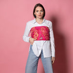 Petrusse Charme Fuchsia, Carré 100% Cupro