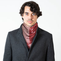  CARRE EN CACHEMIRE PETRUSSE HOMME - ZENITH ROUGE