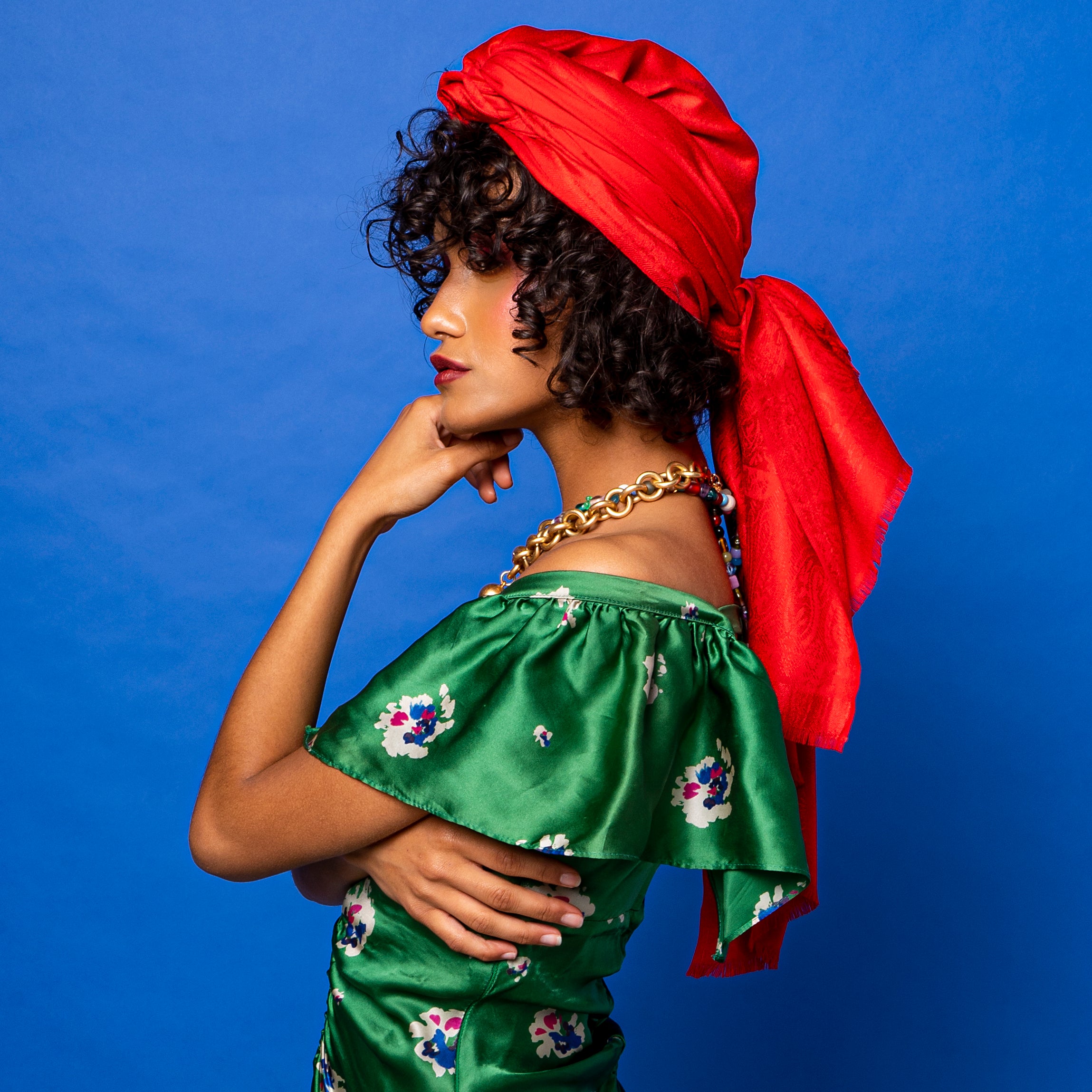 Écharpe En Laine Et Soie Petrusse Palma Coquelicot | L’Essential