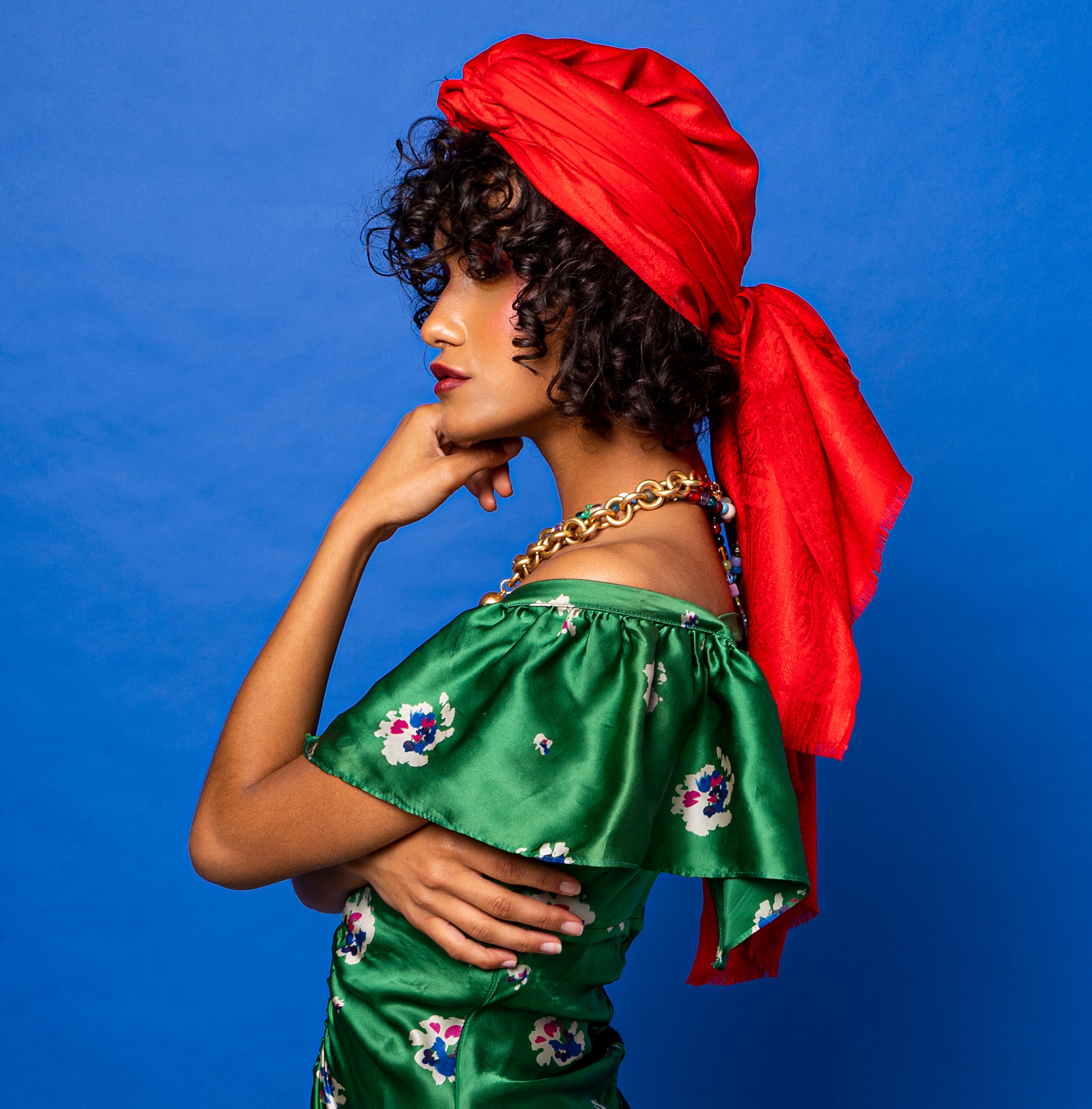 Écharpe En Laine Et Soie Petrusse Palma Coquelicot | L’Essential