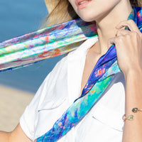 SILK SCARF 90 - LIV NEON