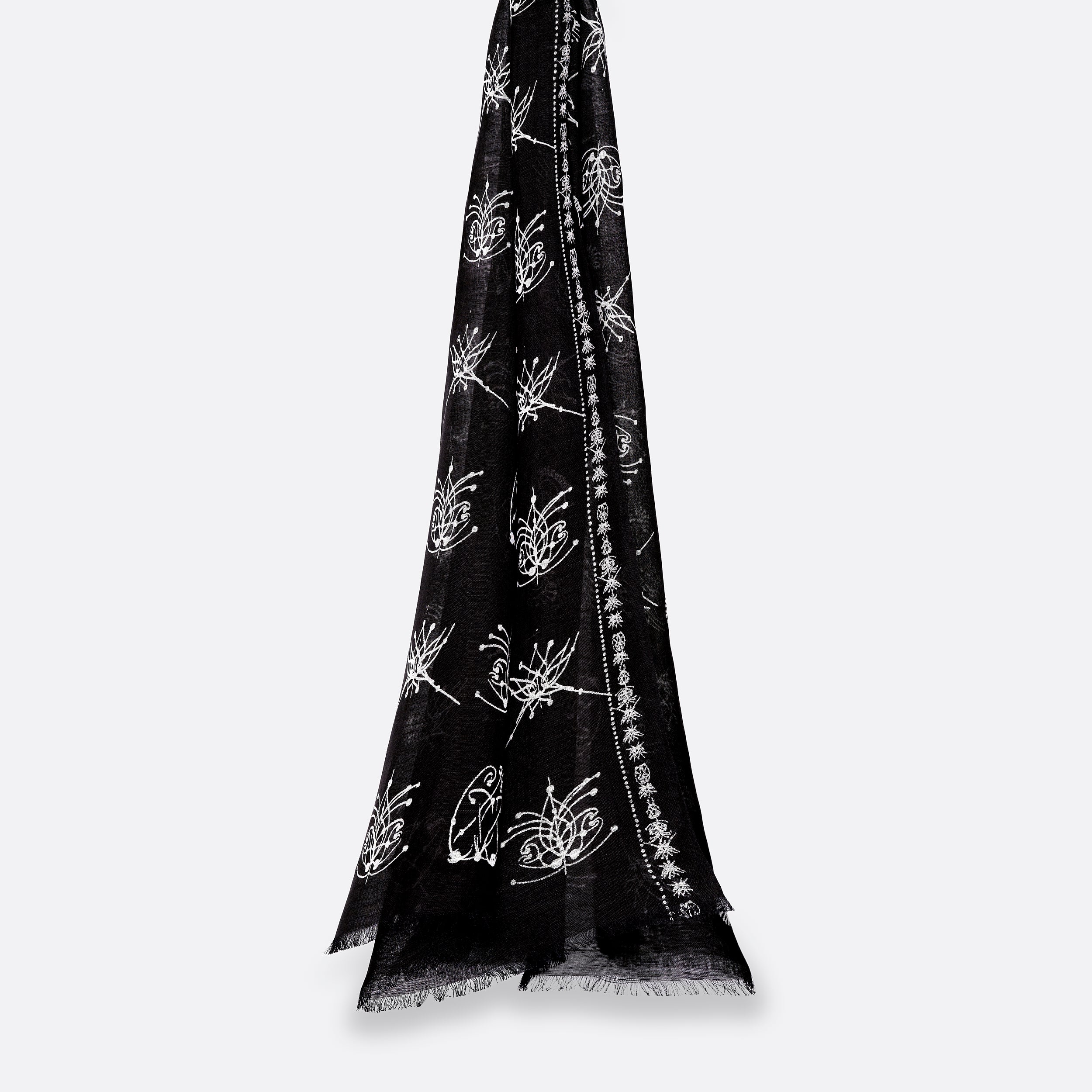 Écharpe En Lin Petrusse Anatole Anthracite Pour Femme Et Homme